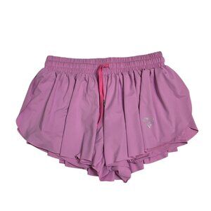 Luogongzi Womens Running Shorts Skort M Pink Athletic Gym Tennis Built In Liner